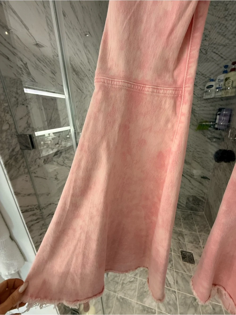 Free People We The Free Pink Acid Wash Bell Bottom Flare Jeans | Size 25